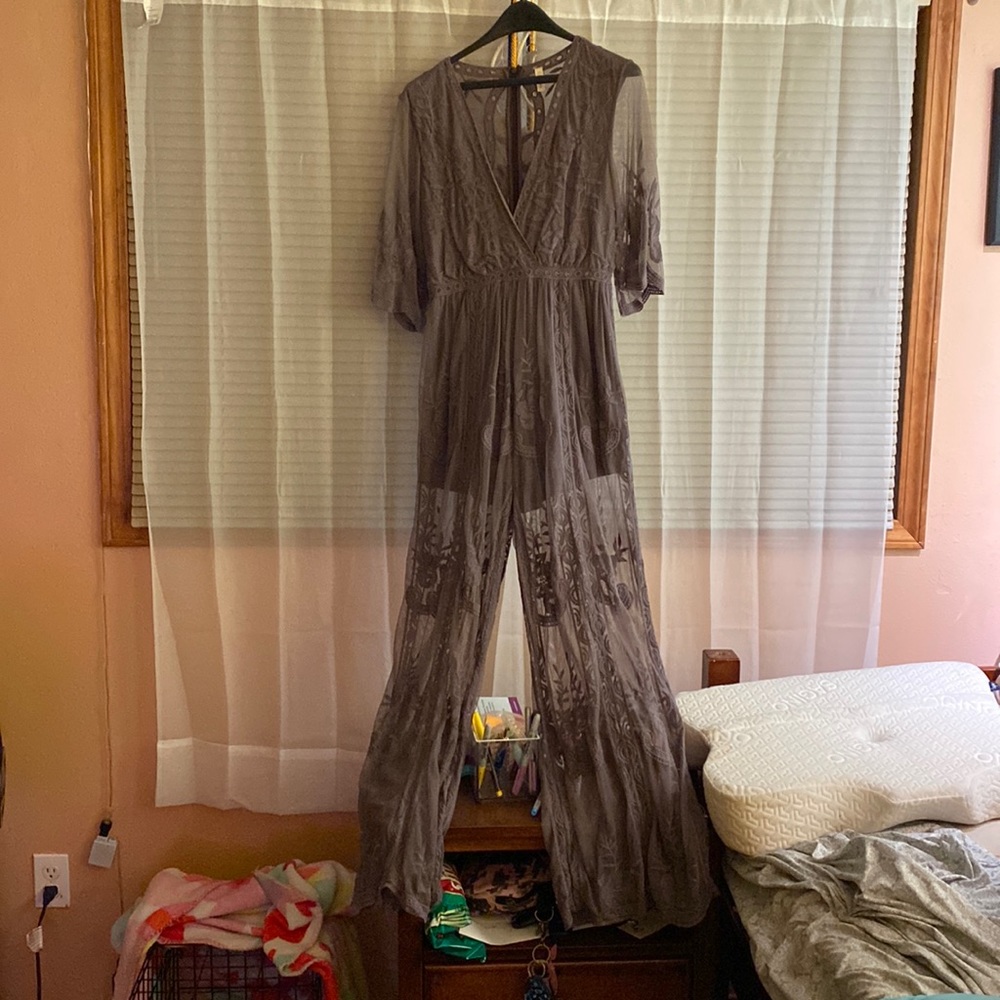 Size Large Sheer Brownish Jumpsuit
